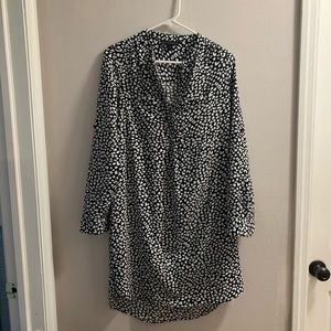 Attention Black and White Animal Print Dress
